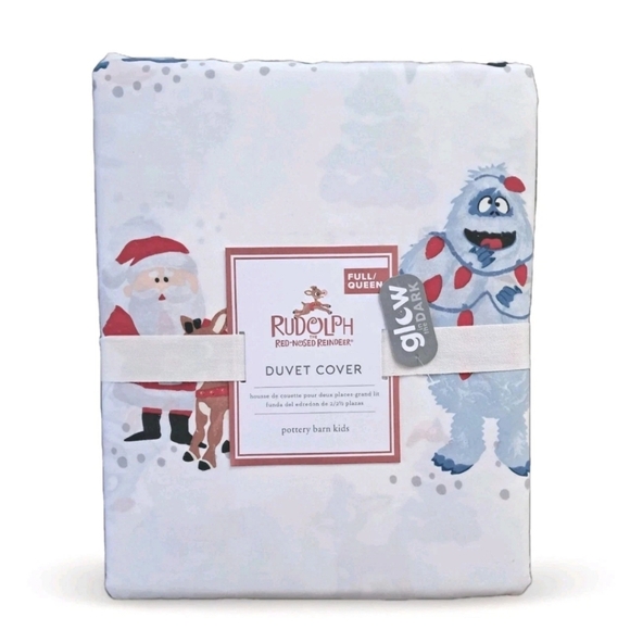 Pottery Barn Rudolph® Glow-in-the-Dark Duvet Cover Full/Queen